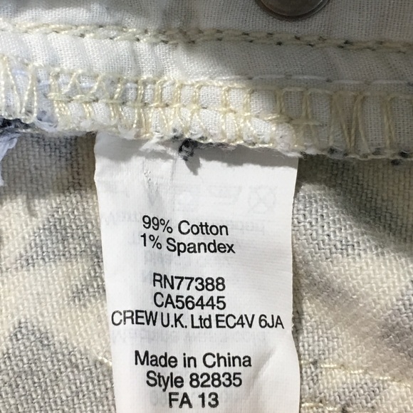 J.Crew Geometric Printed Skinny Cotton Denim Jeans - Picture 8 of 8